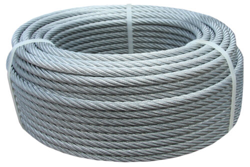 Vajer - tjocklek 6 mm längd 40 m 114 trådar brottkraft 2100 kg
