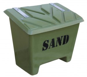 Sandlåda - 130 liter för förvaring av sand vikt 14 kg färg mossgrön