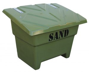Sandlåda - 350 liter för förvaring av sand vikt 22 kg färg mossgrön