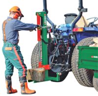 Vedklyv – traktordriven fäste trepunkt tryckkraft 10 ton klyvlängd 45 cm vikt 65 kg