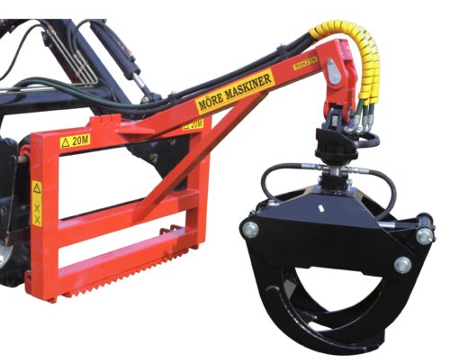 Griparm med timmergrip 0.32 m2 - fäste SMS-Trima & Trepunkt 4.5-tons rotator max lyftförmåga 2500 kg