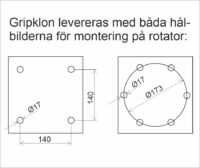 Risgrip - CD 0,30, griparea 0,30 m2, max lyftförmåga 1500 kg, vikt 161 kg - Bild 3