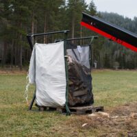 Vedsäckstativ Kryss - för Big Bag vedsäckar, med justerbar höjd & bredd - Bild 4