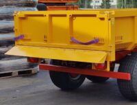 Stendumper - fäste dragögla, boggie, kapacitet 7 ton, med broms, belysning, bakåttipp, vikt 2100 kg - Bild 4