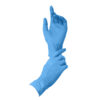 Two,Blue,Nitrile,Medical,Gloves,Isolated,On,White,Background,With