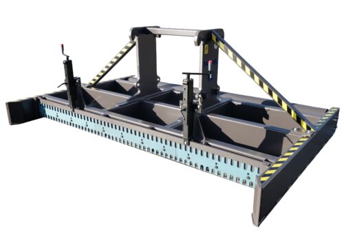 Avjämningsbalk med skrapa - fäste Stora BM bredd 3600 mm rulldiameter 325 mm vikt 1700 kg