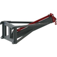 Kranarm 5 m från GA Sweden - hydraulisk fäste Stora BM 3-delad maxlängd 5 m maxlast vid full längd 1000 kg