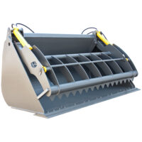 Lättmaterialskopa med fångarm från Norje Smide - fäste Stora BM volym 4200 liter bredd 2650 mm vikt 1600 kg