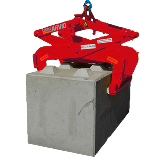 Lyftsax betongblock - fäste lyftögla lyftkapacitet 2500 kg öppningsmått 850 mm