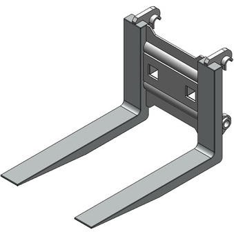 Stengaffel för hjullastare - fäste Stor-Stora BM kapacitet 30 000 kg rambredd 1200 mm gaffellängd 1500 mm - från Carrus Components i Sävsjö