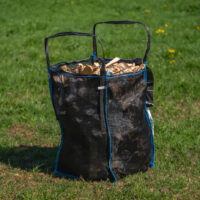 Vedsäck Porto - 250 liter, 10 st, UV-skyddad & fullt ventilerad, med lyftöglor & stängbart lock - Bild 3