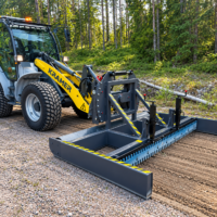 Avjämningsbalk Kompakt för hjullastare/traktor, bredd 3 m, med hydrauliskt skevfäste & skrapa - Bild 3
