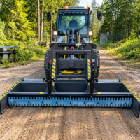 Avjämningsbalk Kompakt för hjullastare/traktor, bredd 3 m, med hydrauliskt skevfäste & skrapa - Bild 4