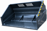 Isrivarskopa - fäste Stora BM volym 4700 liter bredd 2870 mm vikt 1200 kg