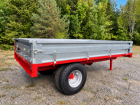 Tippvagn - fäste dragögla, kapacitet 6 ton med broms och med stållämmar, vikt 1200 kg - Bild 3